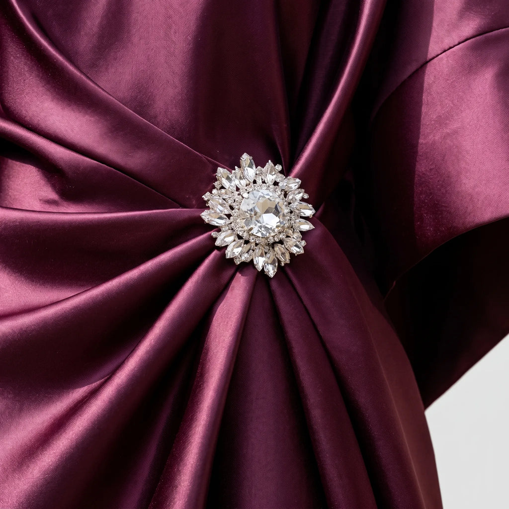 LuminaDrape  - Draped Long Evening Dress Formal Events