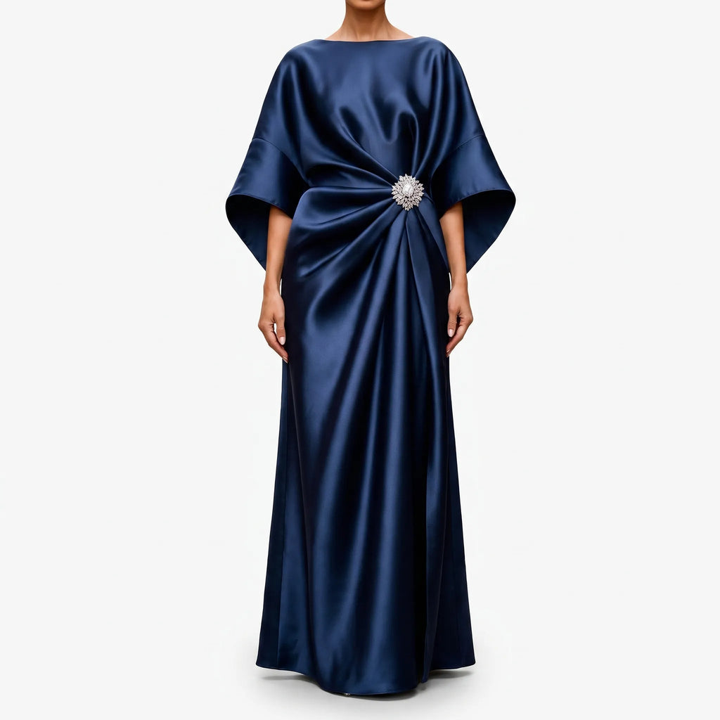 LuminaDrape  - Draped Long Evening Dress Formal Events