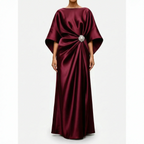 LuminaDrape  - Draped Long Evening Dress Formal Events