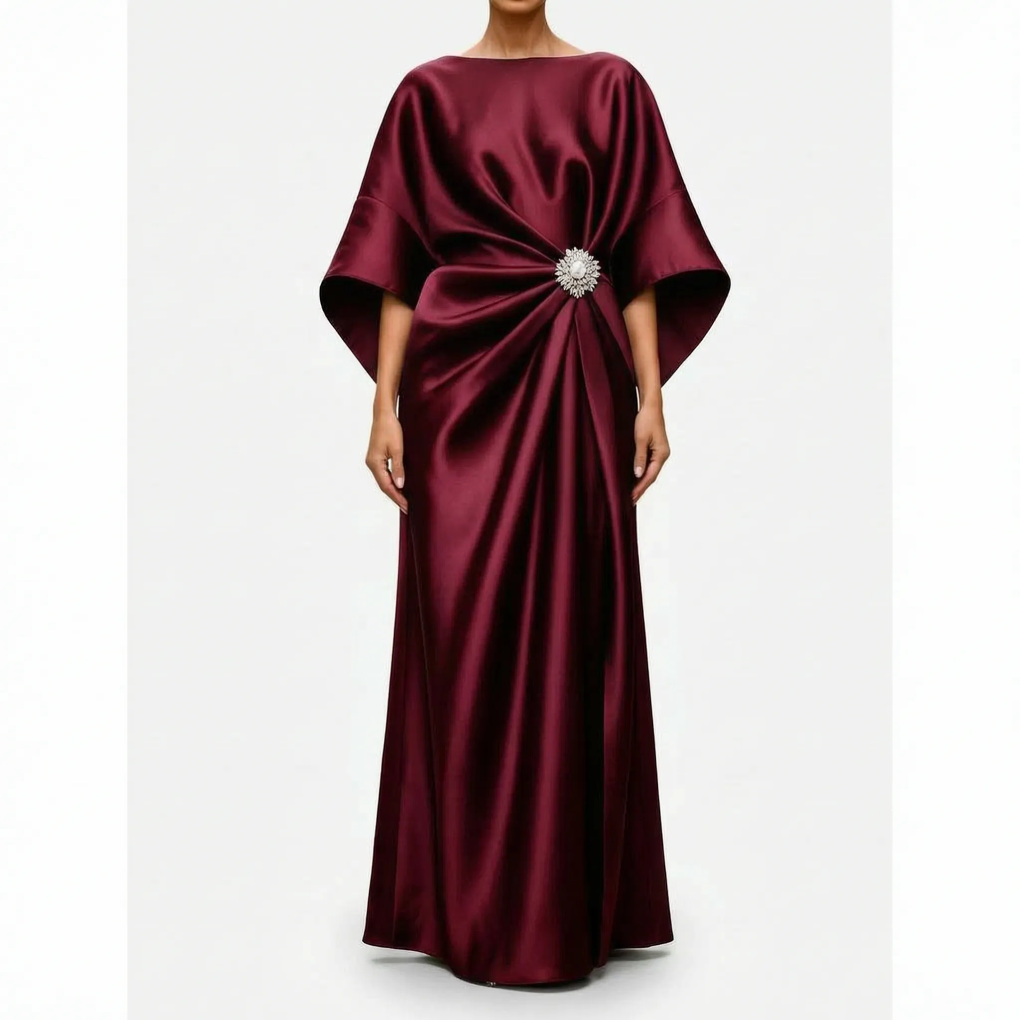 LuminaDrape  - Draped Long Evening Dress Formal Events