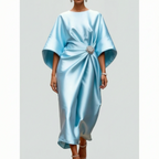 LuminaDrape  - Draped Long Evening Dress Formal Events