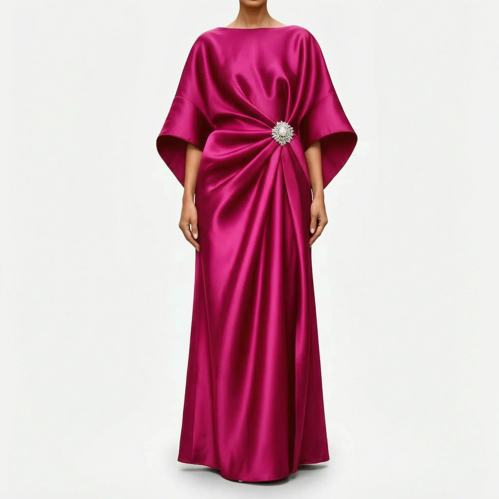 LuminaDrape  - Draped Long Evening Dress Formal Events