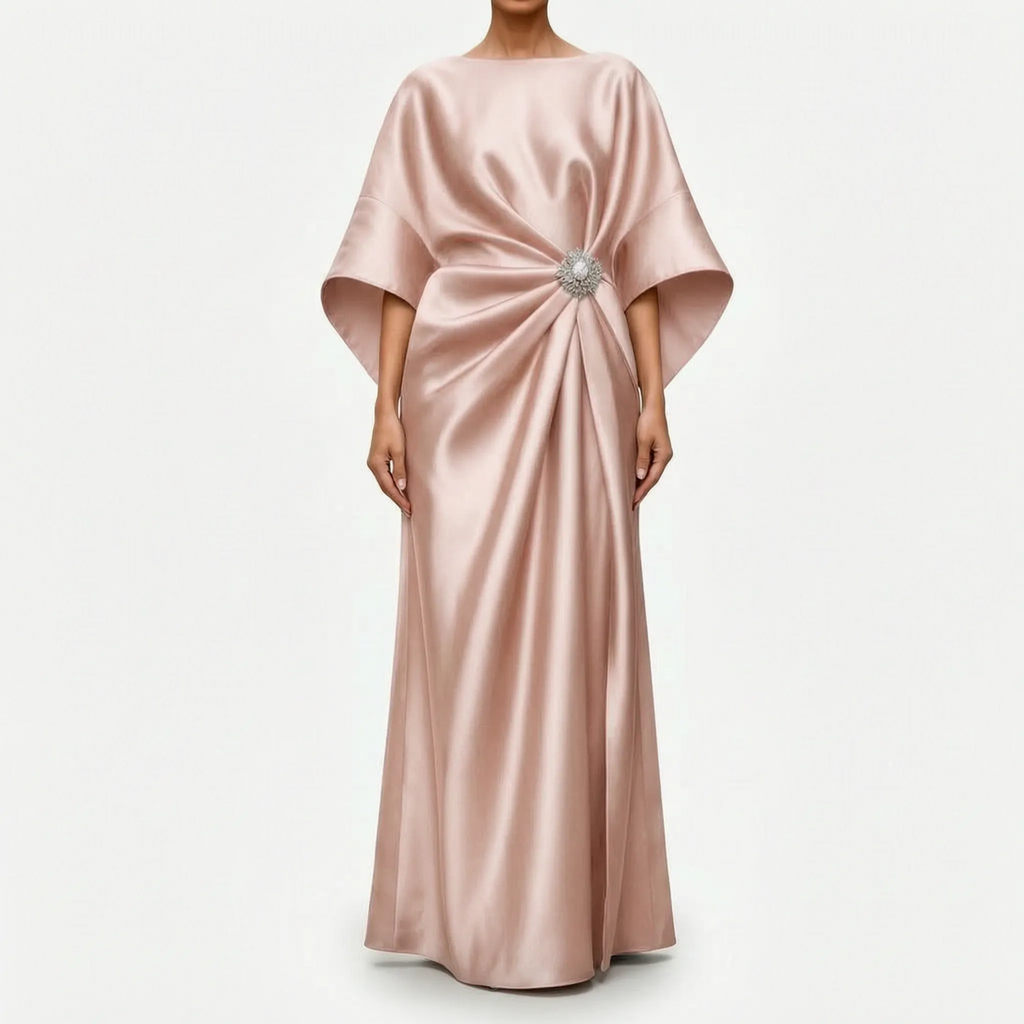 LuminaDrape  - Draped Long Evening Dress Formal Events