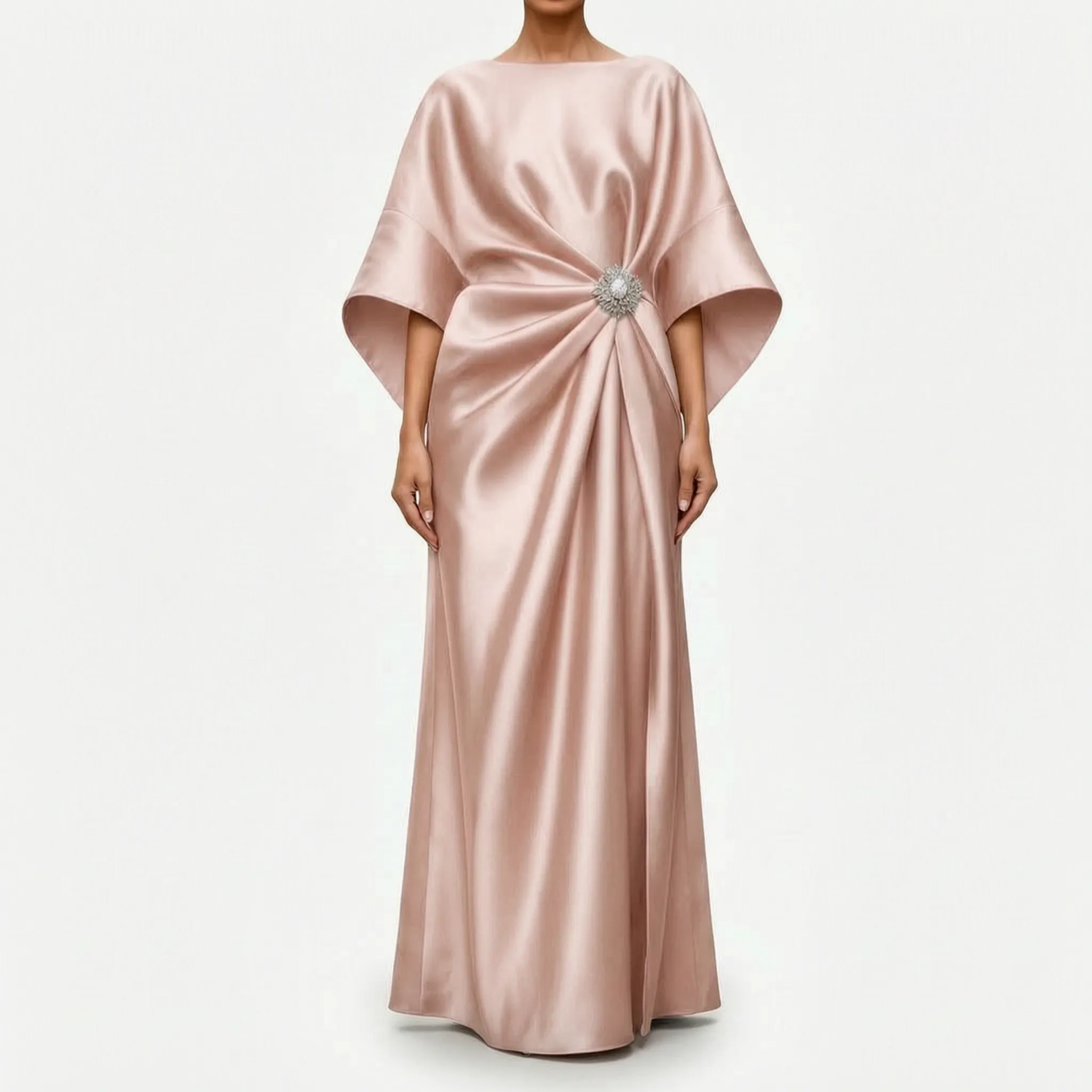 LuminaDrape  - Draped Long Evening Dress Formal Events
