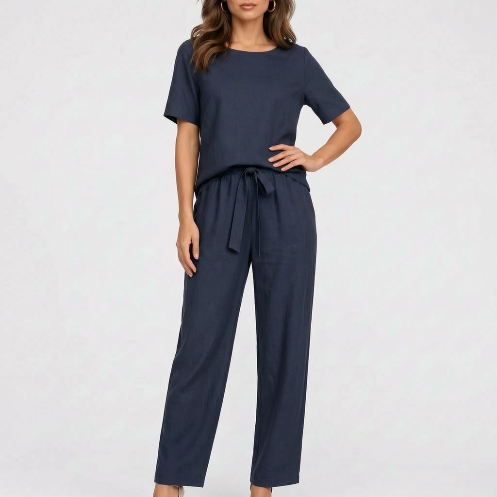 LuminaSet  - Womens Two Piece Pant Set Relaxed Daily Wear