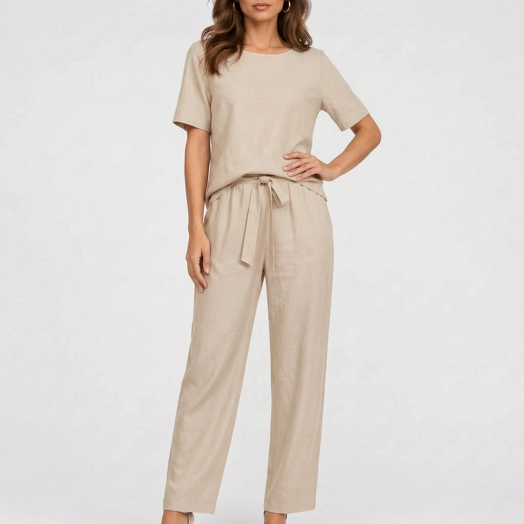 LuminaSet  - Womens Two Piece Pant Set Relaxed Daily Wear