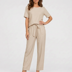 LuminaSet  - Womens Two Piece Pant Set Relaxed Daily Wear
