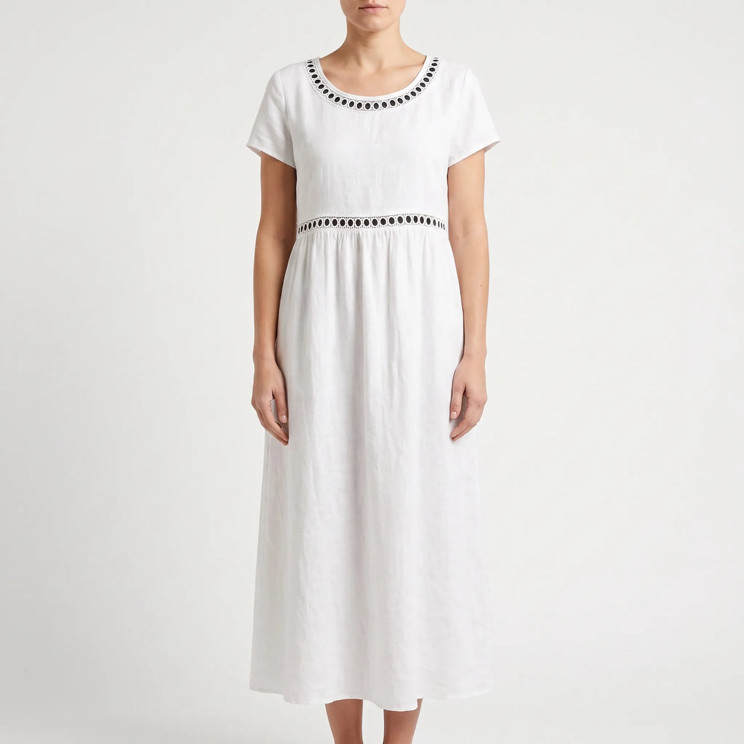 Luminara  - Short Sleeve Lace Midi Dress Summer Holidays