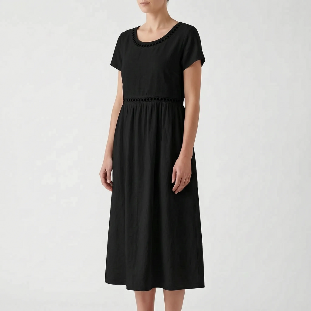 Luminara  - Short Sleeve Lace Midi Dress Summer Holidays