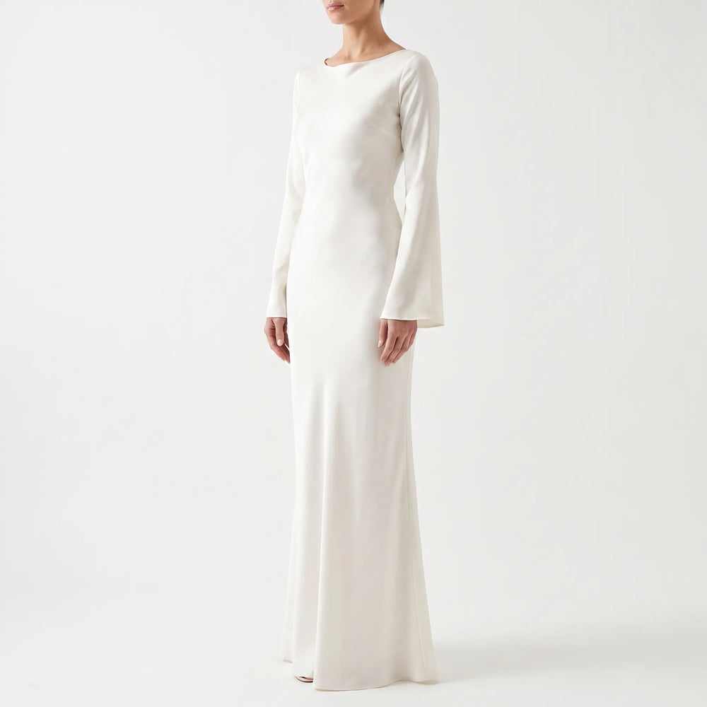 Luminia  - Long Sleeve Maxi Dress Attending Formal Events