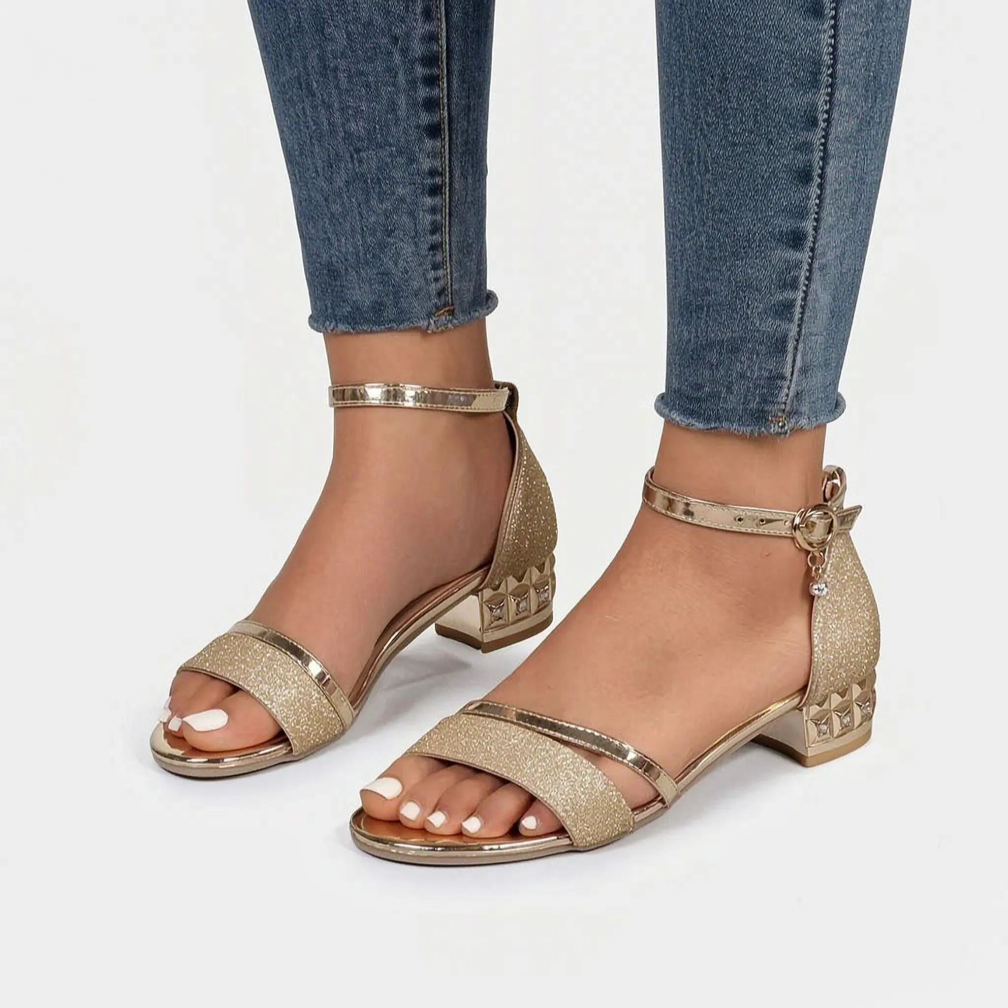 Luminis  - Supportive Block Heel Sandals Evening Events