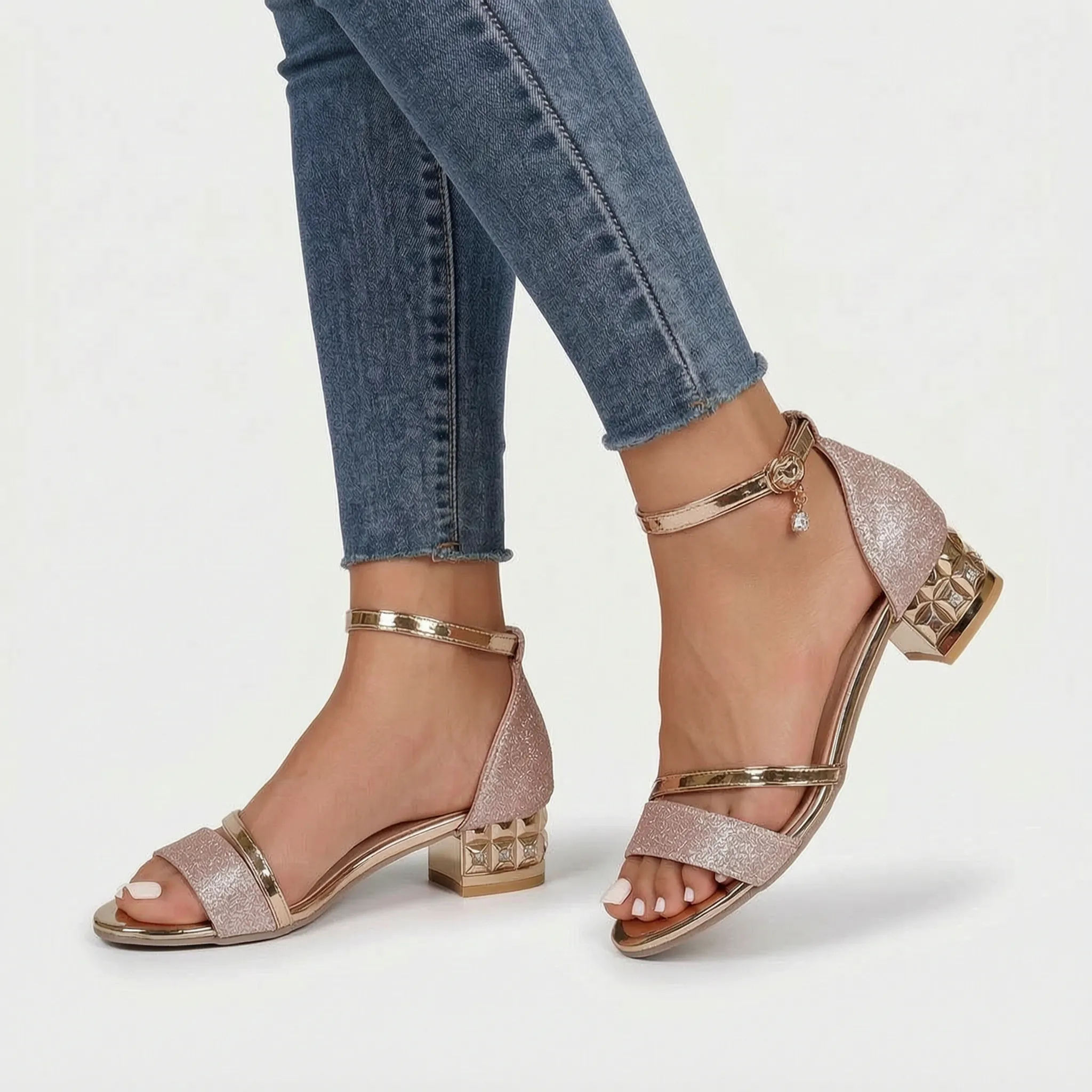 Luminis  - Supportive Block Heel Sandals Evening Events