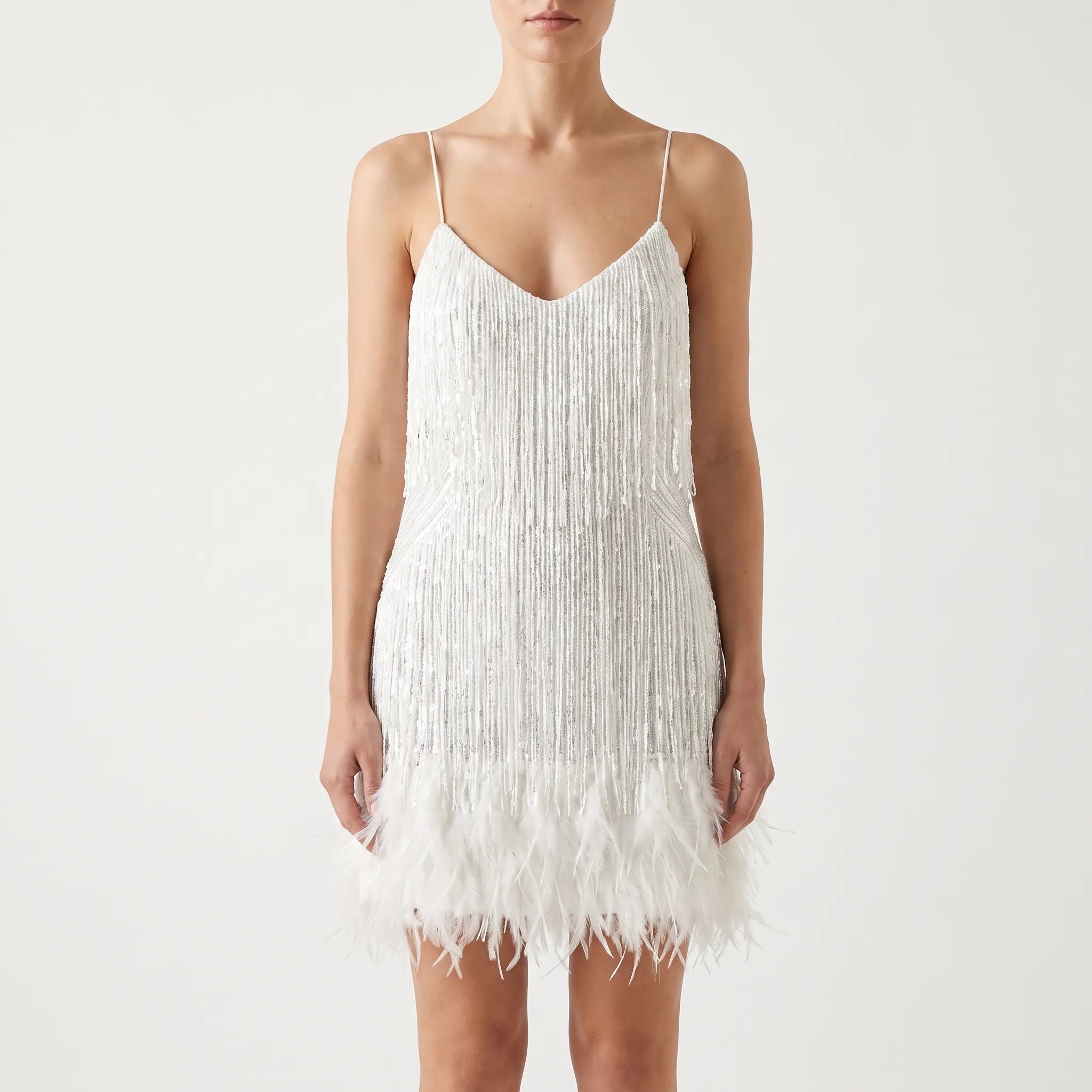 Lumiosa  - Fringed Mini Cocktail Dress Evening Party Wear