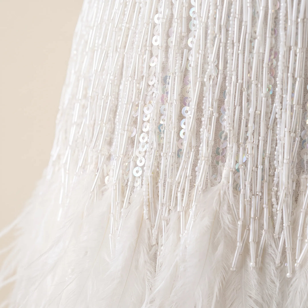 Lumiosa  - Fringed Mini Cocktail Dress Evening Party Wear