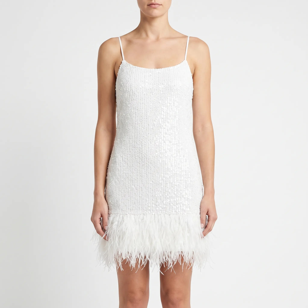 Lumiosa  - Fringed Mini Cocktail Dress Evening Party Wear