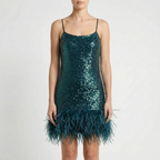 Lumiosa  - Fringed Mini Cocktail Dress Evening Party Wear
