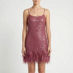 Lumiosa  - Fringed Mini Cocktail Dress Evening Party Wear