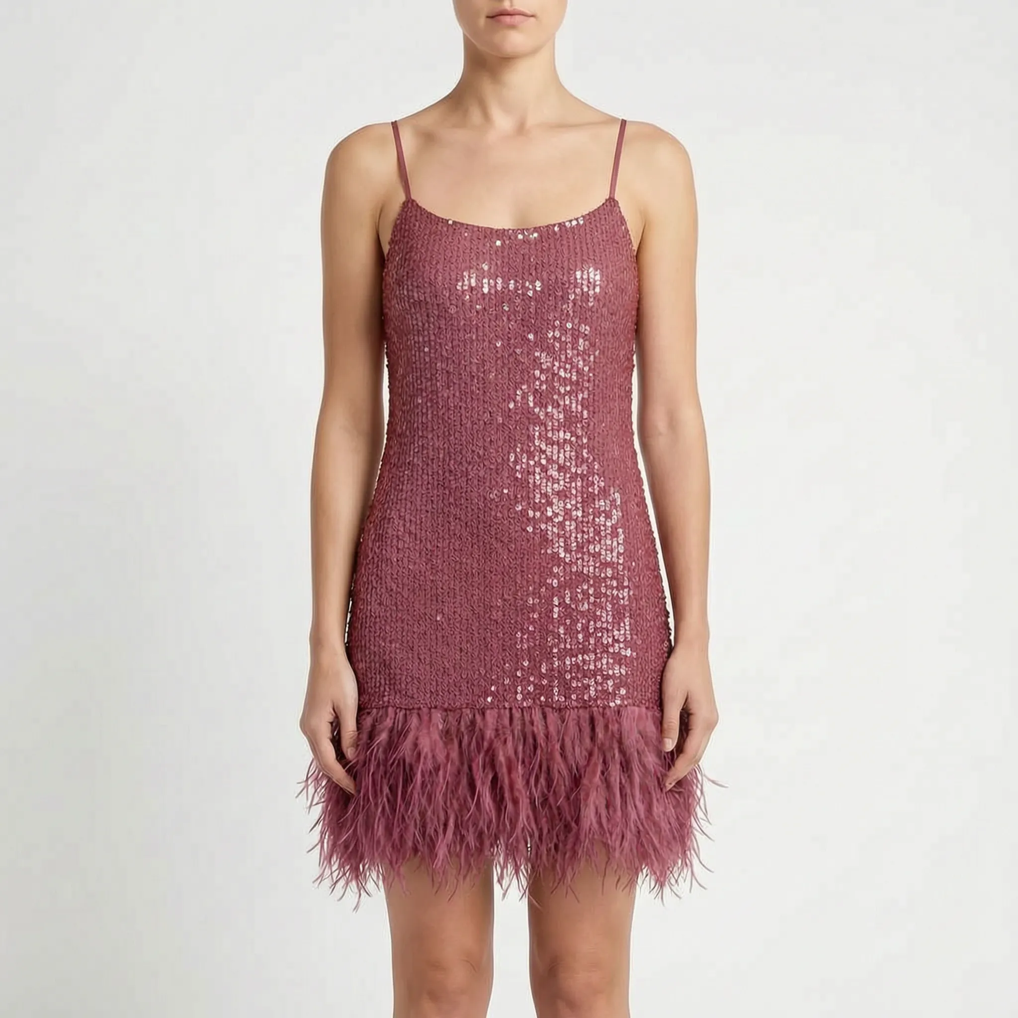 Lumiosa  - Fringed Mini Cocktail Dress Evening Party Wear