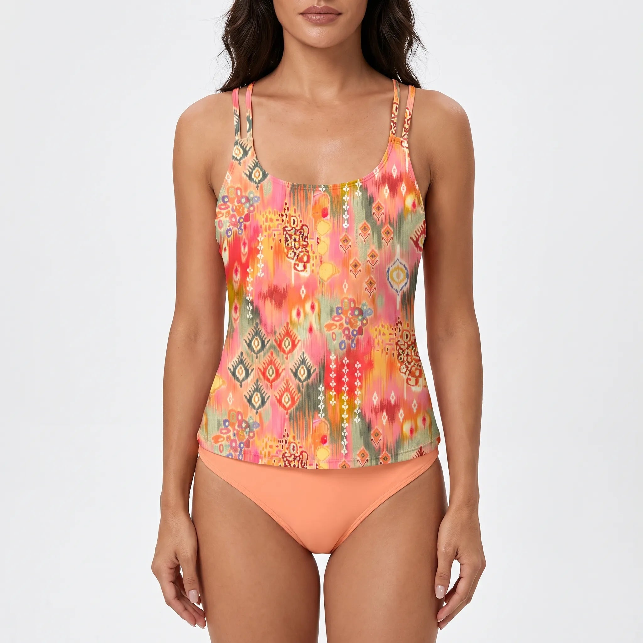 Lumisa  - High-Waisted Patterned Ladies Tankini Beach Holidays