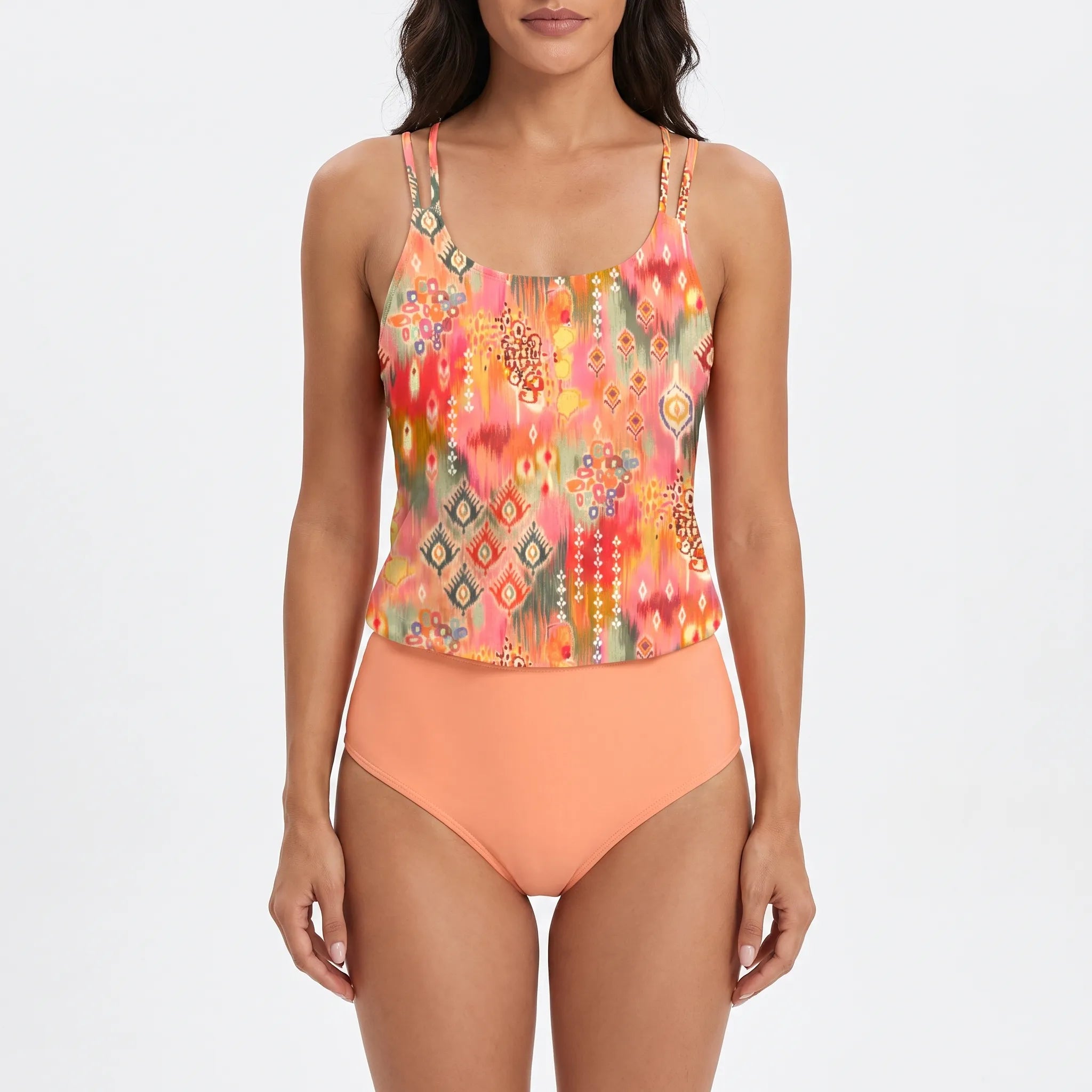 Lumisa  - High-Waisted Patterned Ladies Tankini Beach Holidays