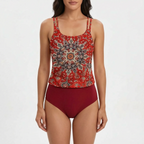 Lumisa  - High-Waisted Patterned Ladies Tankini Beach Holidays