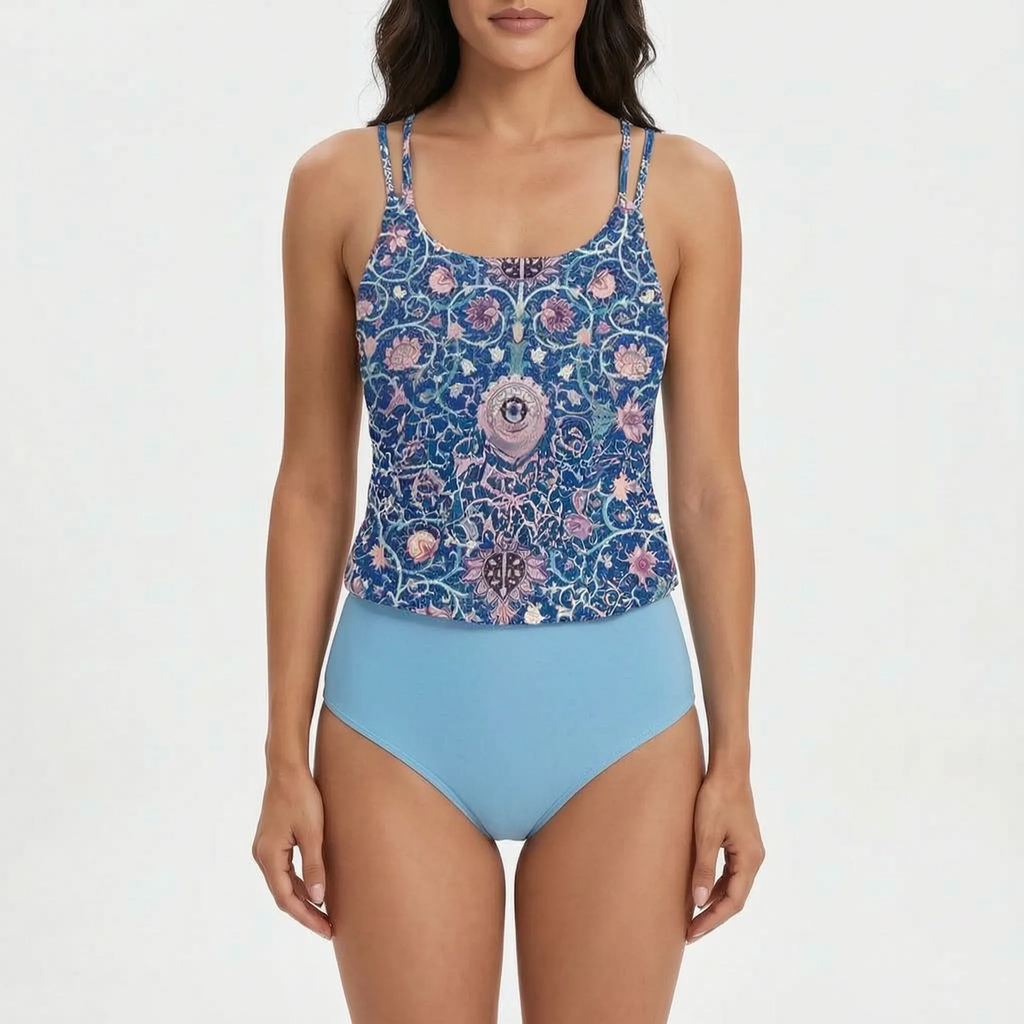 Lumisa  - High-Waisted Patterned Ladies Tankini Beach Holidays