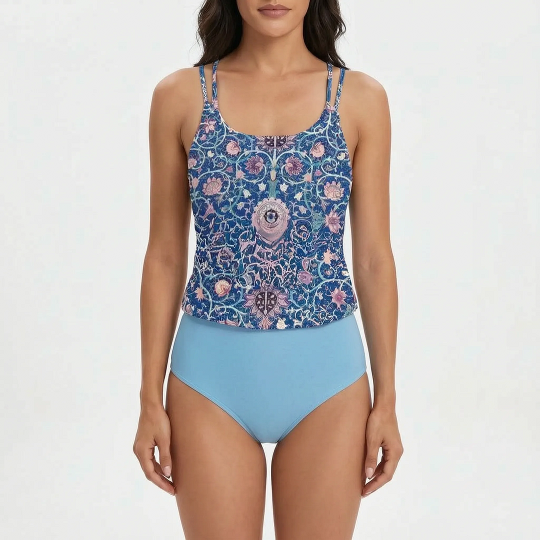 Lumisa  - High-Waisted Patterned Ladies Tankini Beach Holidays