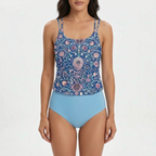 Lumisa  - High-Waisted Patterned Ladies Tankini Beach Holidays