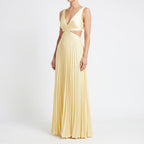 Lustria - Lustrous Pleated Evening Dress