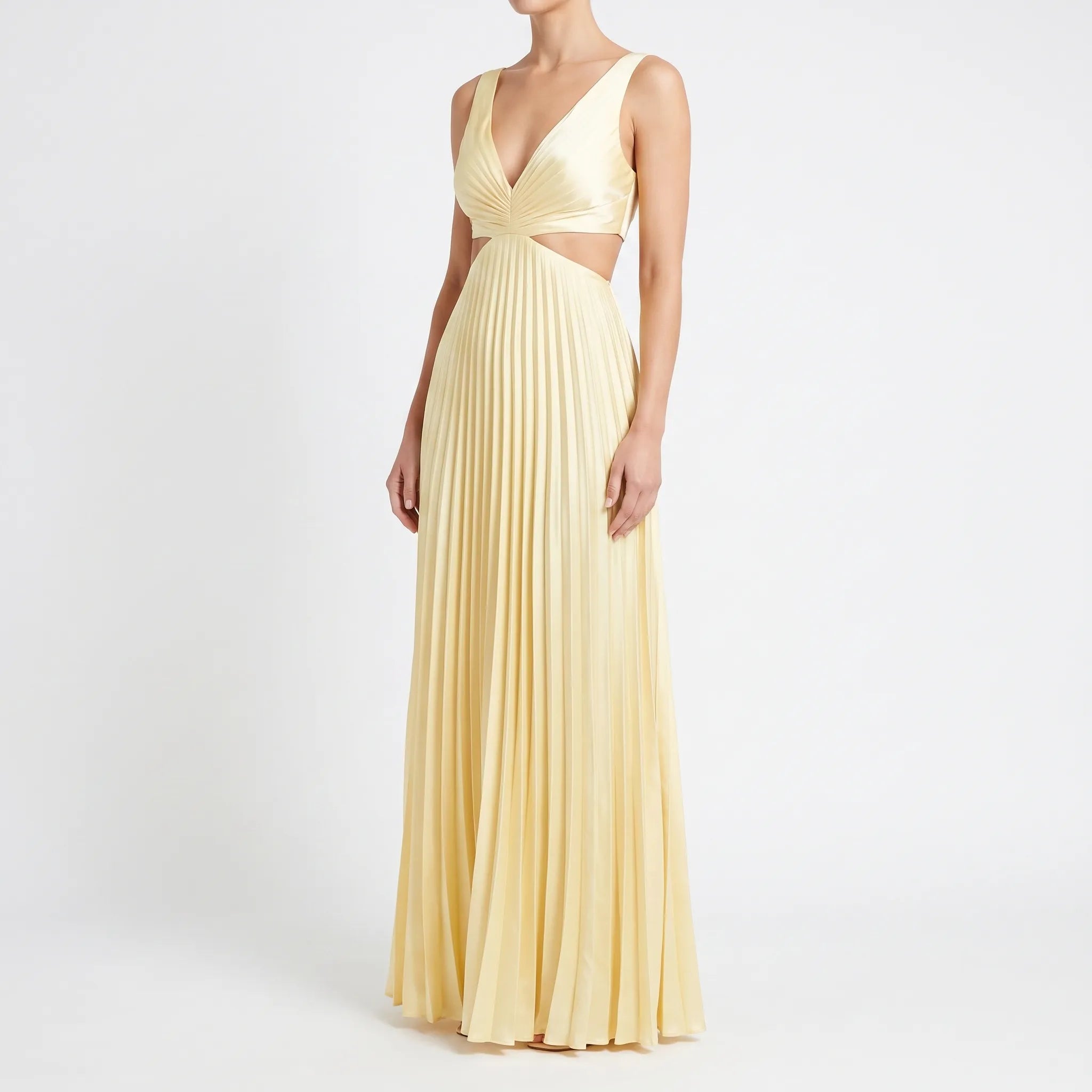 Lustria - Lustrous Pleated Evening Dress
