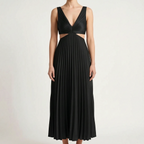 Lustria - Lustrous Pleated Evening Dress