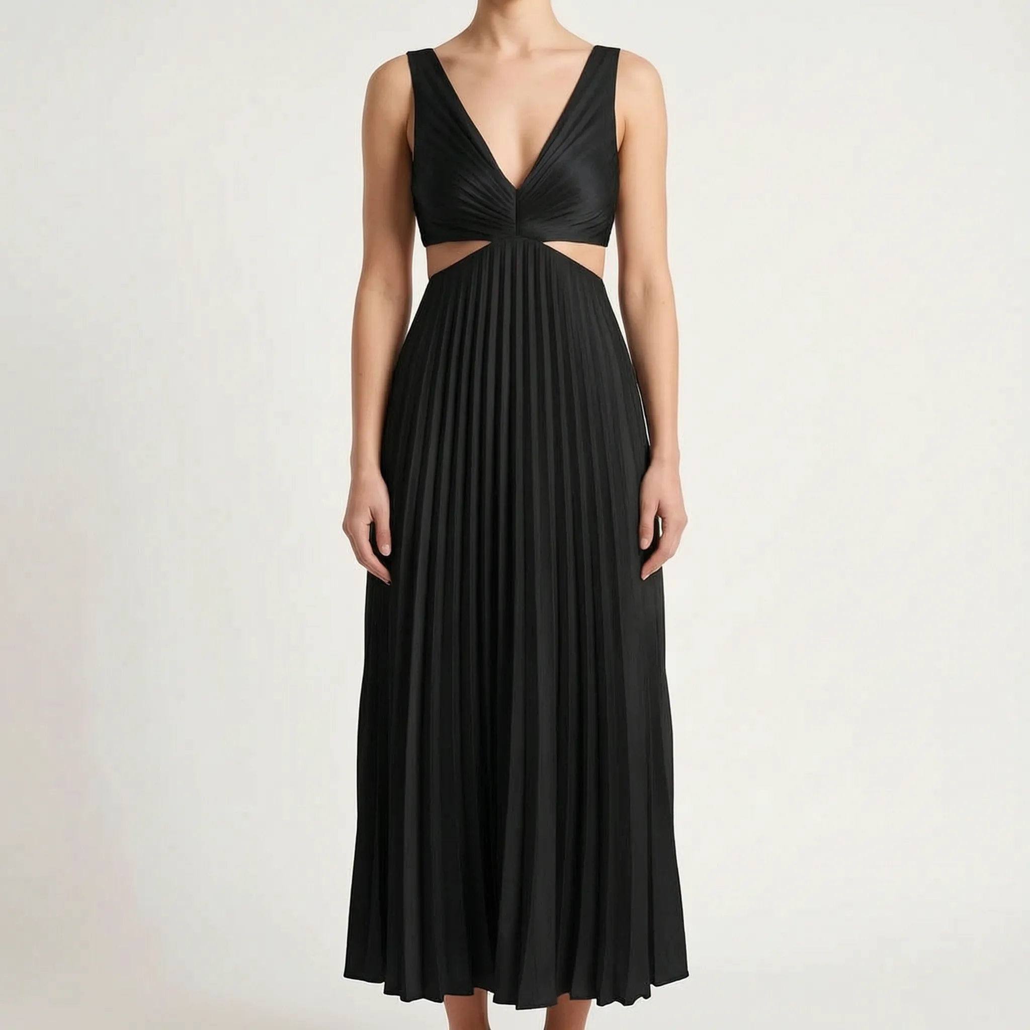Lustria - Lustrous Pleated Evening Dress