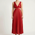 Lustria - Lustrous Pleated Evening Dress