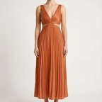 Lustria - Lustrous Pleated Evening Dress