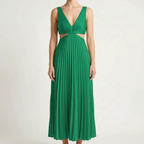 Lustria - Lustrous Pleated Evening Dress