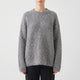 Women's textured round-neck jumper with long sleeves