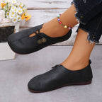 Round toe casual shoes with crossed lace detail