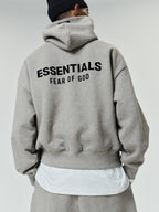 Men's heathered classic hoodie with kangaroo pocket