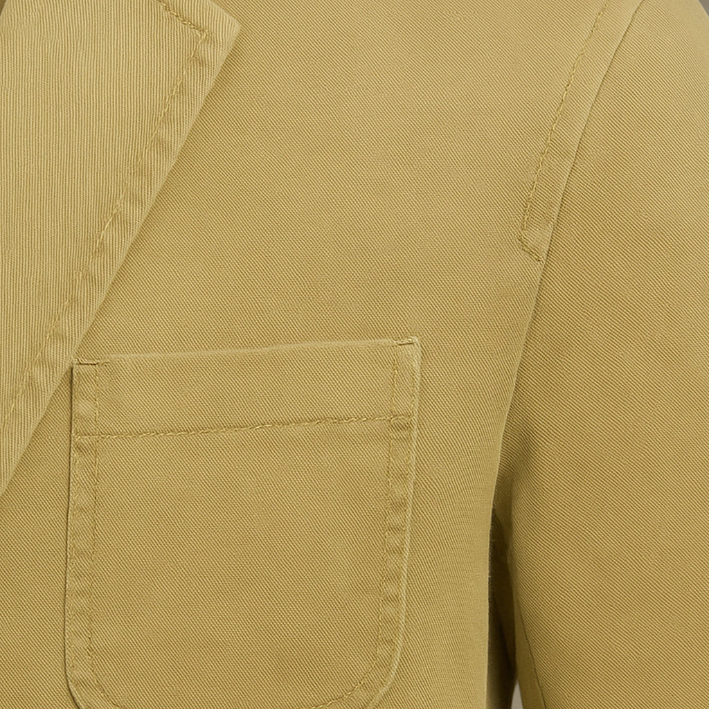 Men's blazer-style jacket with lapel collar and patch pockets