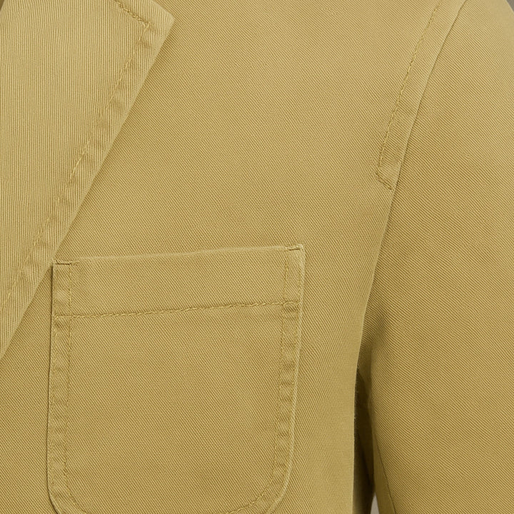 Men's blazer-style jacket with lapel collar and patch pockets
