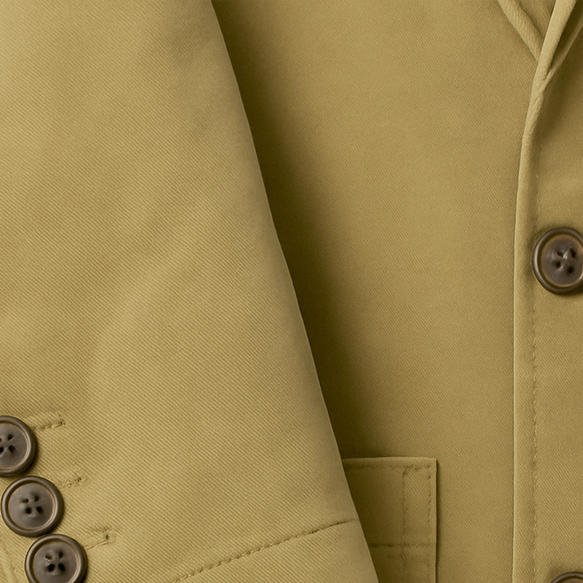 Men's blazer-style jacket with lapel collar and patch pockets