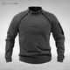Men's fleece pullover with high collar and zip pockets