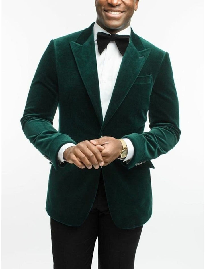 Men's Tailored Velvet Evening Blazer