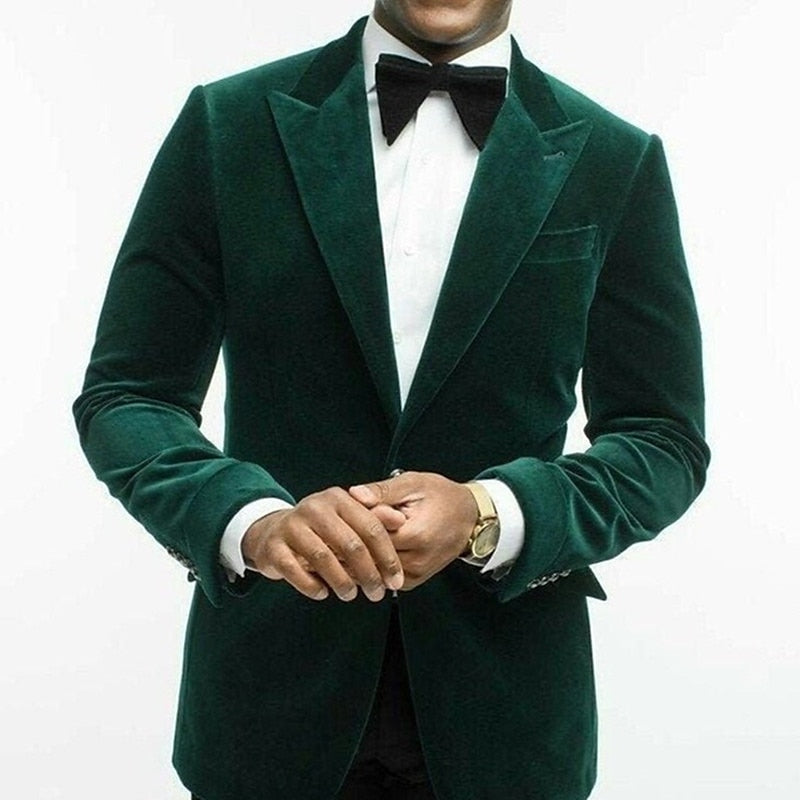 Men's Tailored Velvet Evening Blazer