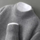 Men's plain crew neck jumper with long sleeves and ribbed trims