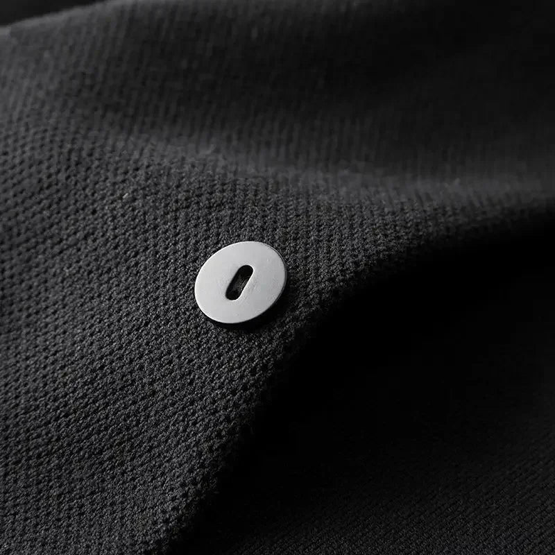 Men's plain knit cardigan with open front and buttons