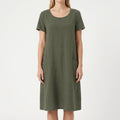 MargaBoho  - Relaxed Boho Shift Midi Dress Casual Daytime Wear