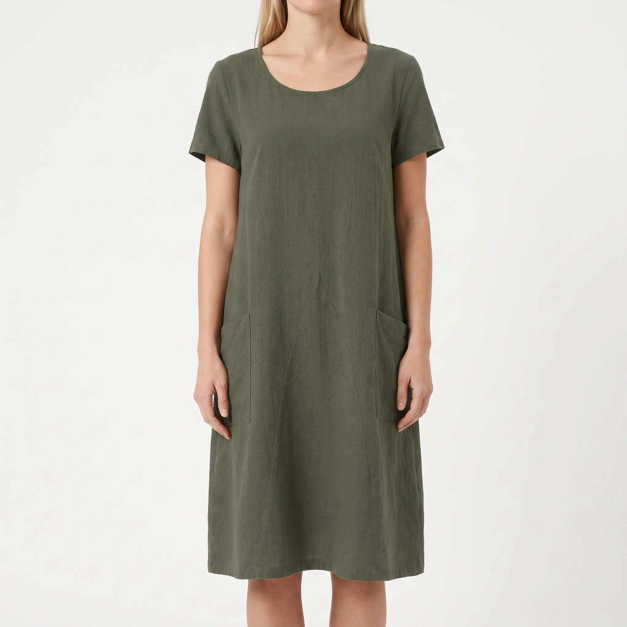 MargaBoho  - Relaxed Boho Shift Midi Dress Casual Daytime Wear