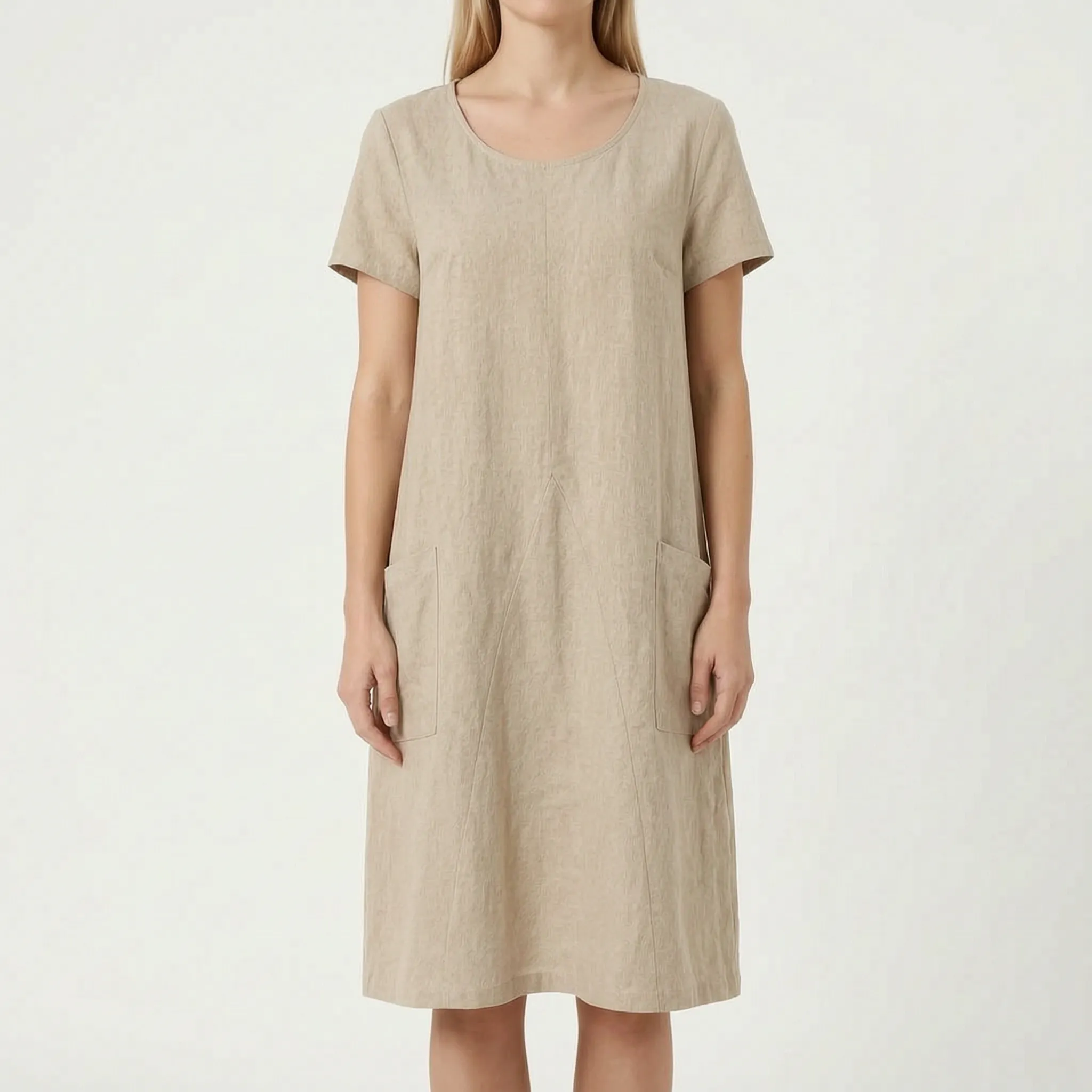 MargaBoho  - Relaxed Boho Shift Midi Dress Casual Daytime Wear