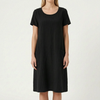 MargaBoho  - Relaxed Boho Shift Midi Dress Casual Daytime Wear